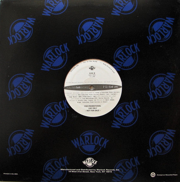 Suburban Funk Society : I'll Find You (12", Promo)
