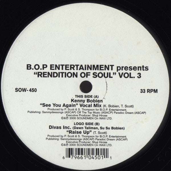 B.O.P. : Rendition Of Soul Vol. 3 (2x12", M/Print)