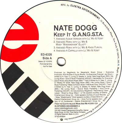 Nate Dogg : Keep It G.A.N.G.S.T.A. (12", Promo)