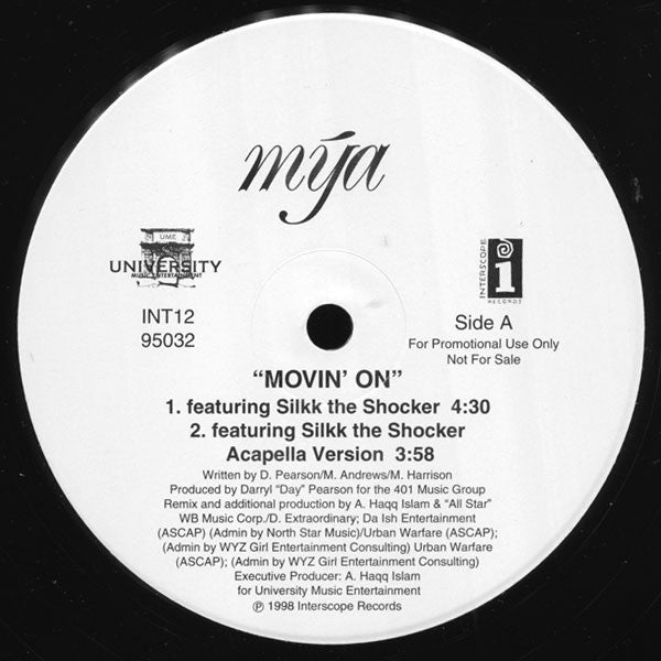 Mya : Movin' On (12", Promo)