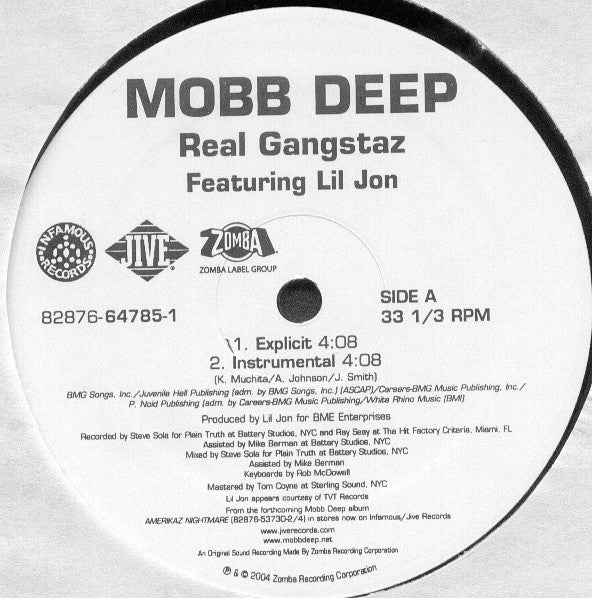 Mobb Deep : Real Gangstaz (12")