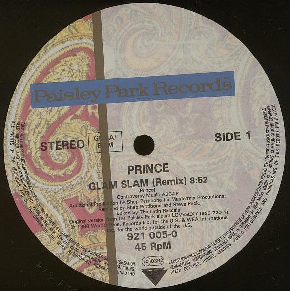 Prince : Glam Slam (12", Single, M/Print)