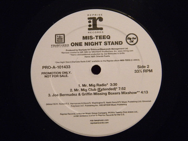 Mis-Teeq : One Night Stand (Remixes Part 2) (12", Promo)