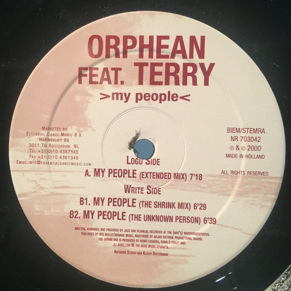 Orphean Feat. Terri Bjerre : My People (12")