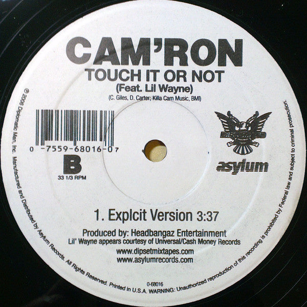 Cam'ron : Touch It Or Not (12", Single)