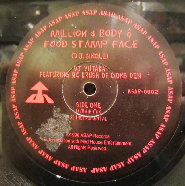 DJ Yutaka : Million $ Body & Food Stamp Face (12", Single)
