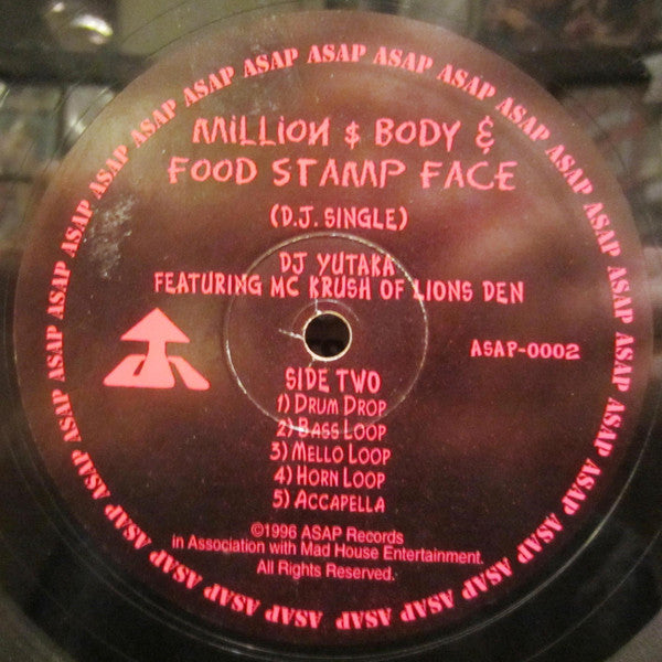 DJ Yutaka : Million $ Body & Food Stamp Face (12", Single)