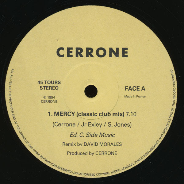 Cerrone : Mercy (12")