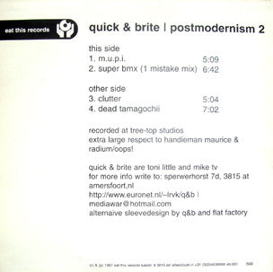 Quick & Brite : Postmodernism 2 (12", EP)