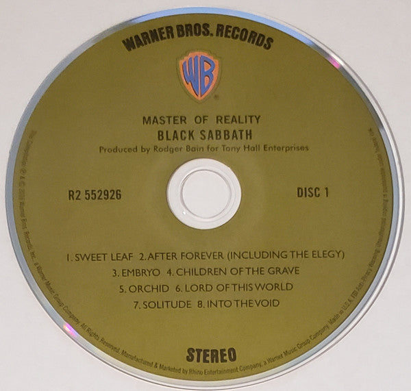 Black Sabbath : Master Of Reality (Dlx, Tri + CD, Album, RE, RM + CD, Comp)