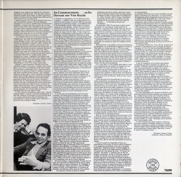 Giacomo Puccini / Renata Scotto, Placido Domingo, Leo Nucci, Tito Gobbi As The Narator, The Ambrosian Opera Chorus, National Philharmonic Orchestra, Lorin Maazel : Le Villi (LP, Album)
