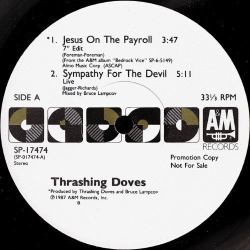 Thrashing Doves : Jesus On The Payroll (12", Single, Promo)