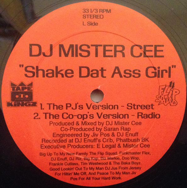 Mister Cee : Shake Dat Ass Girl (12", Single, Red)