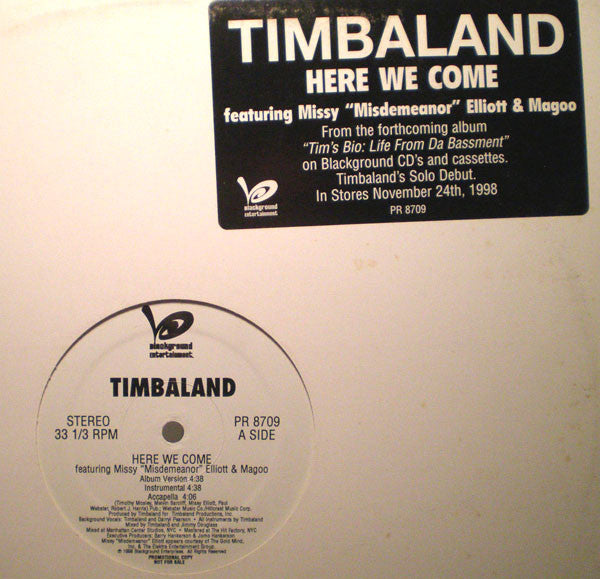 Timbaland Featuring Missy Elliott & Magoo (3) : Here We Come (12", Promo)