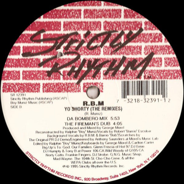 Ralphie "Boy" Muniz : Yo Shorty (The Remixes) (12")