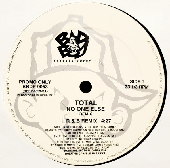 Total : No One Else (Remix) (12", Single, Promo)