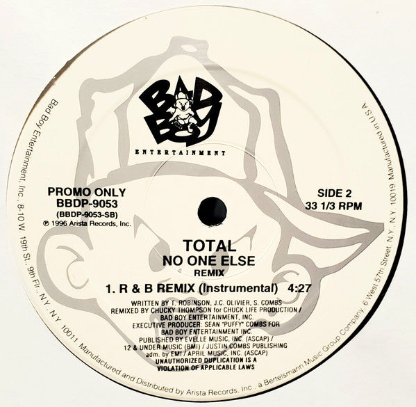 Total : No One Else (Remix) (12", Single, Promo)