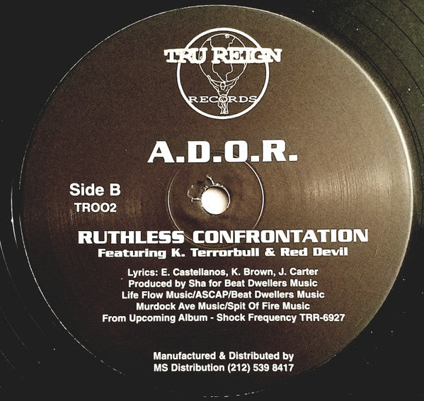 A.D.O.R. : The Rush / Ruthless Confrontation (12")