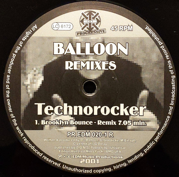 Balloon : Technorocker (Remixes) (12")