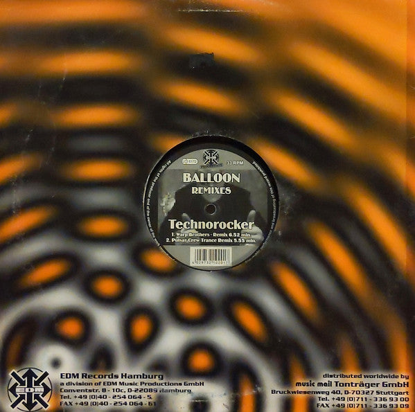 Balloon : Technorocker (Remixes) (12")