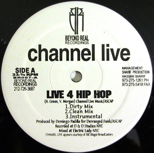 Channel Live : Six Cents / Live 4 Hip Hop (12")