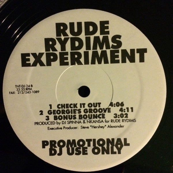 Rude Rydims : Rude Rydims Experiment (12", Promo)