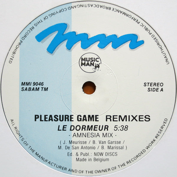 Pleasure Game : Le Dormeur (The Remixes) (12")