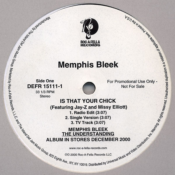 Memphis Bleek : Is That Your Chick (12", Promo)