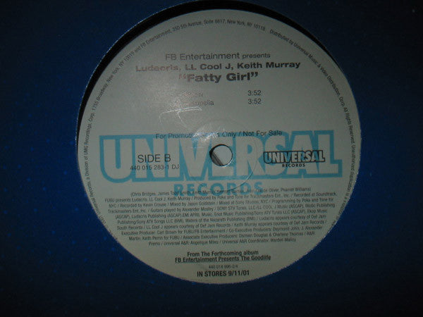 Ludacris, LL Cool J, Keith Murray : Fatty Girl (12", Single, Promo)