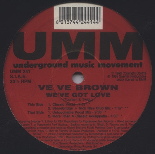 Ve Ve : We've Got Love (12")