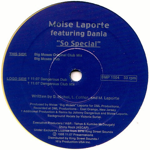 Moise Laporte Featuring Dania : So Special (12")