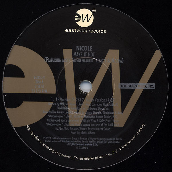 Nicole Wray Featuring Missy Elliott & Mocha : Make It Hot (12")