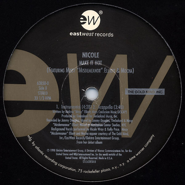 Nicole Wray Featuring Missy Elliott & Mocha : Make It Hot (12")