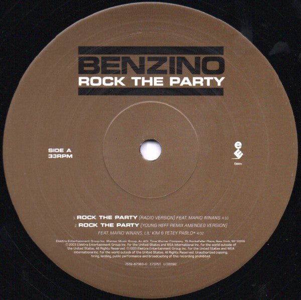 Benzino : Rock The Party (12")