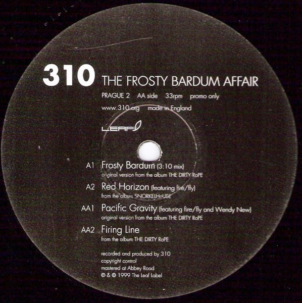 310 : The Frosty Bardum Affair (12", Promo)