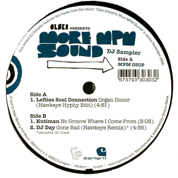 Various : More MPM Sound DJ Sampler (12", Smplr)