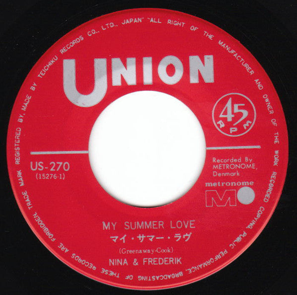 Nina & Frederik : Elizabeth 1 & 2 / My Summer Love (7", Single)