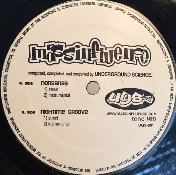 Mass Influence : Nonsense / Nightime Groove (12")