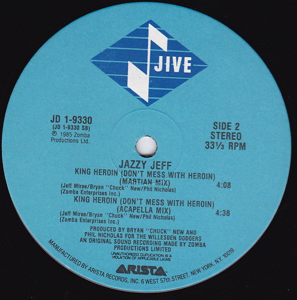 Jazzy Jeff : King Heroin (Don't Mess With Heroin) (12")