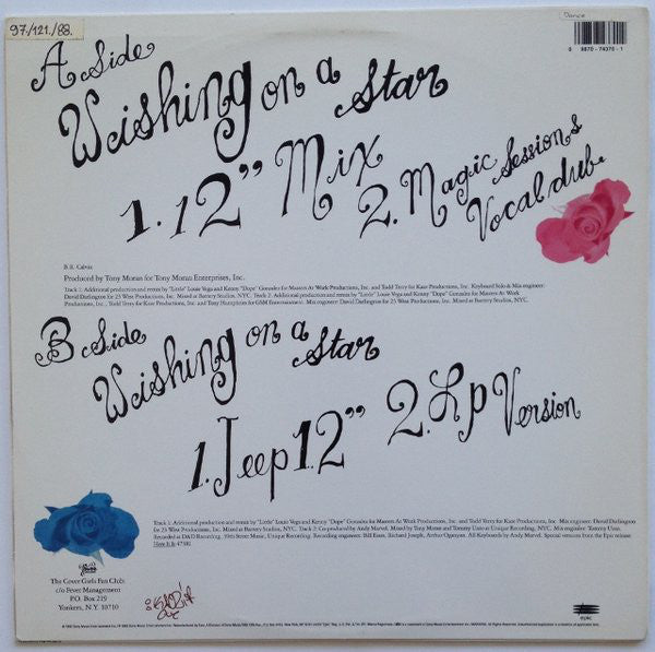 The Cover Girls : Wishing On A Star (12")