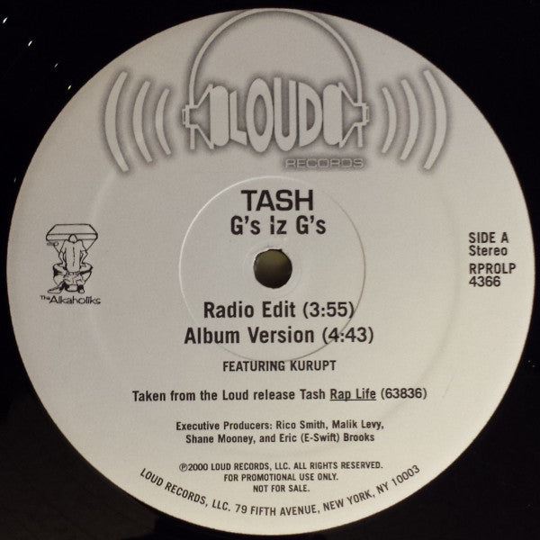 Tash : G's Iz G's (Remix) (12", Single, M/Print, Promo)