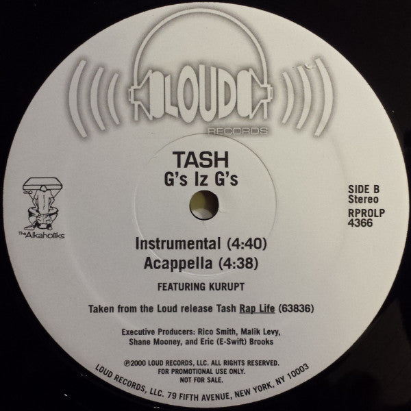 Tash : G's Iz G's (Remix) (12", Single, M/Print, Promo)
