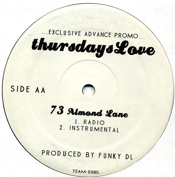 Thursdays Love : Filthy Rich / 73 Almond Lane (12", Promo)