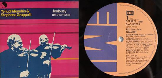 Yehudi Menuhin & Stéphane Grappelli : Jealousy - Hits Of The Thirties (LP)