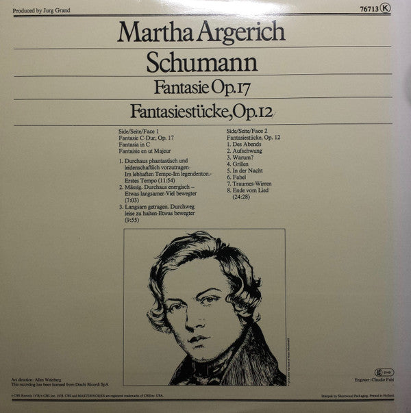 Martha Argerich Plays Robert Schumann : Fantasy In C, Op. 17 / Fantasiestücke, Op. 12 (LP, Album, Gat)