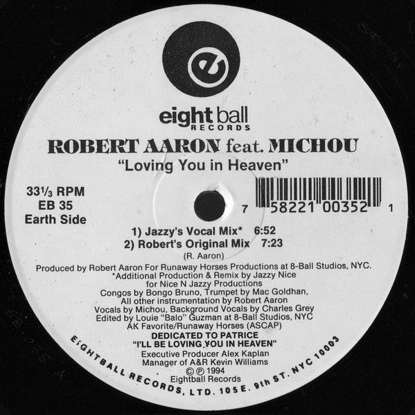 Robert Aaron Featuring Michou : Loving You In Heaven (12")