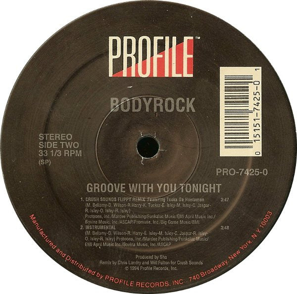 Bodyrock : Groove With You Tonight (12")