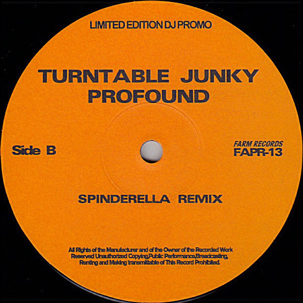 Profound : Turntable Junky (Remixes) (12", Ltd, Promo)