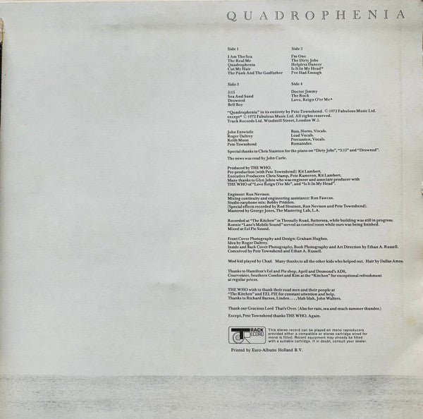 The Who : Quadrophenia (2xLP, Album)