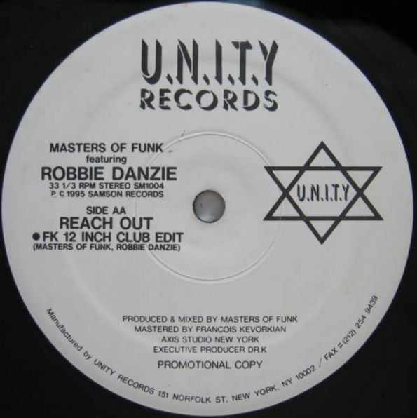 Masters Of Funk Featuring Robbie Danzie : Undeniable / Reach Out (12", Maxi)